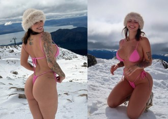 女網紅博關注！ 零下5度拍比基尼寫真　美臀凍到沒知覺急送醫