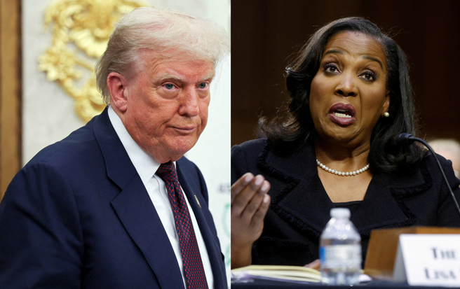 美国总统川普公开宣称即刻开除联准会（Fed）理事库克，库克向法院递状控告川普「违法解雇」。（图左／路透；图右／美联社）