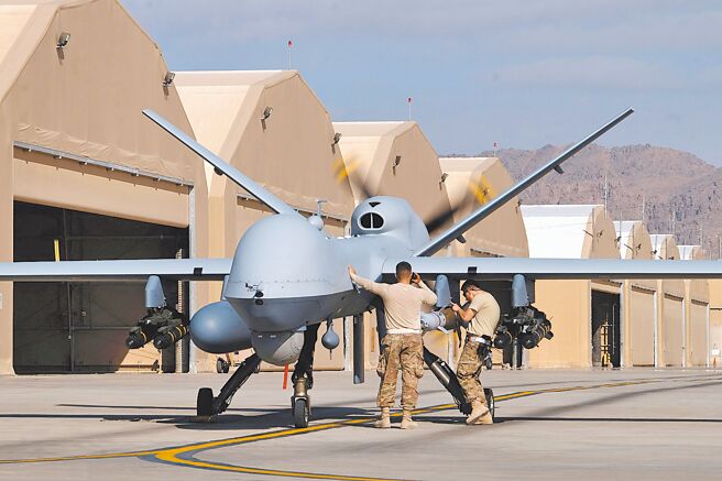 美軍MQ-9無人機。（路透）