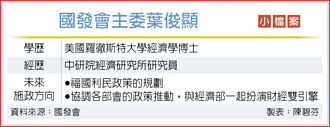 新內閣點將》新任國發會主委葉俊顯 聚焦落實福國利民政策
