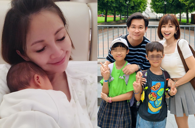 孙乐欣、锺欣怡是两个孩子的爸妈。（图／翻摄自锺欣怡 Cathy Chung脸书）