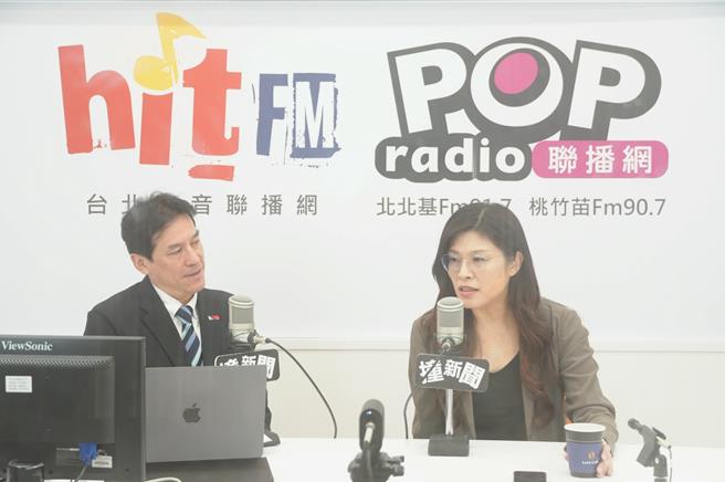 國民黨前立委鄭麗文今（29日）接受《POP撞新聞》主持人黃暐瀚專訪。（Pop radio提供／ 陳薏云台北傳真）
