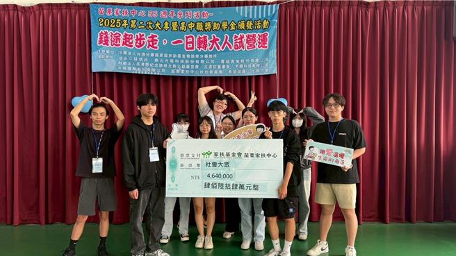 苗栗家扶中心今年迈入第55周年，特别举办「钱途起步走！一日转大人试营运！」活动。（苗栗家扶中心提供／吕丽甄苗栗传真）