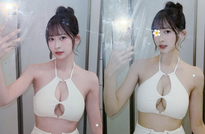 Jessy穿上藏有小心机的性感比基尼。（图／IG@jessy04260426）