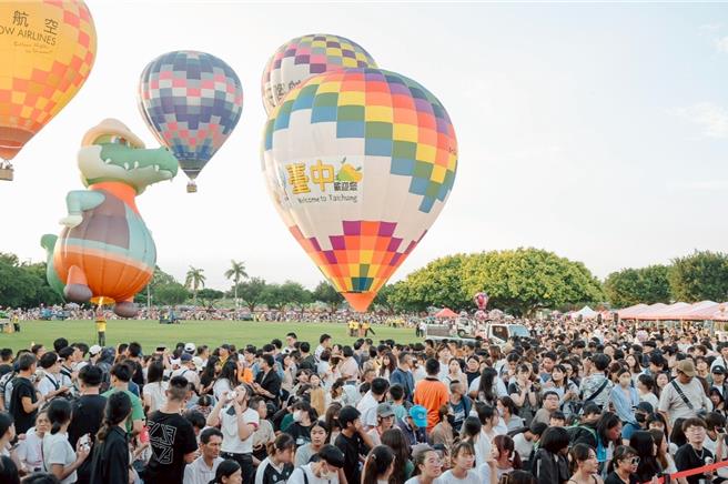 石冈热气球嘉年华2天涌入19万人次。(台中市政府提供／李京升台中传真)