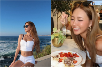 小S大女兒Elly海邊大解放！白色小可愛「爆乳露腰」超吸睛