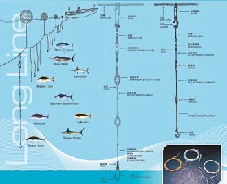 大方线索底栖性鱼类延绳钓组 多国专利