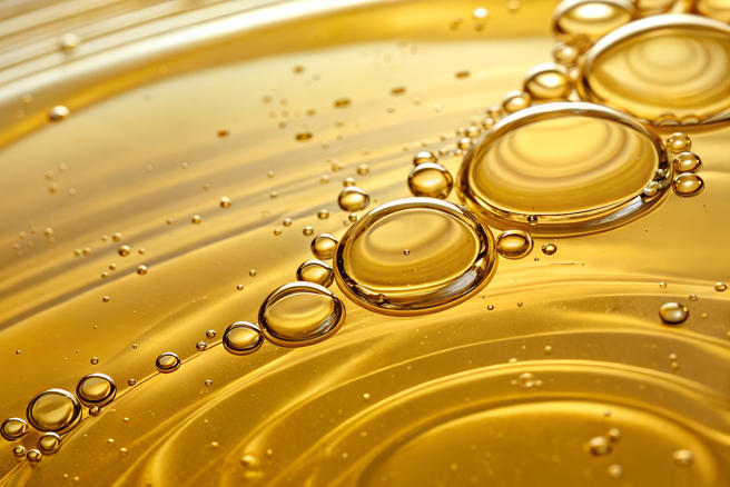 食安專家文長安表示，油瓶倒過來看，若有氣泡跑上來，代表加工程度較少。（示意圖，Shutterstock／達志）