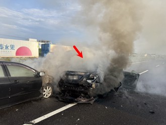 國道賓士猛撞貨櫃車火燒車！ 焦屍駕駛「身分出爐」