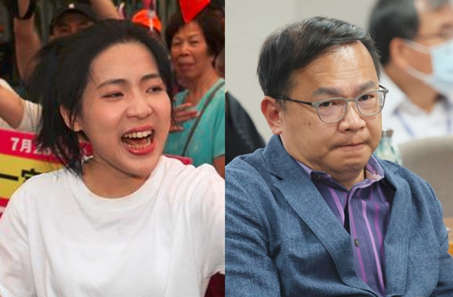 徐巧芯(左)機場巧遇王義川(右)，一個剛喜獲無敵星星，一個剛辭政策會執行長，呈現兩樣情。（合成圖／姚志平攝、資料照）