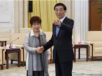 王沪寧会见洪秀柱一行 讚赏其坚持「反独促统」立场