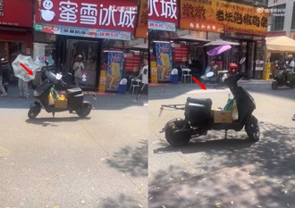 農曆七月半超離奇！ 電動機車「沒人騎」竟在大街上狂打轉