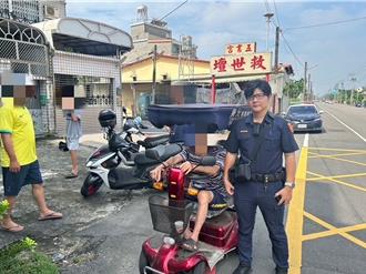 萬巒阿公「紅色風火輪」代步迷航　警助走失長者平安返家
