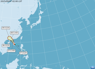 天氣》 強對流發威 防午後劇烈天氣 輕颱塔巴最新路徑曝
