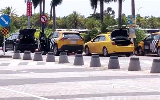 高铁嘉义站计程车奇景！掀后车厢躲科技执法 警方硬起来