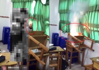 教育失敗？ 教室內玩「勝利之花」 學生誇張自拍PO網