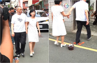 影》柯文哲奔新竹探柯媽  牽陳佩琪返家跨火爐去晦氣