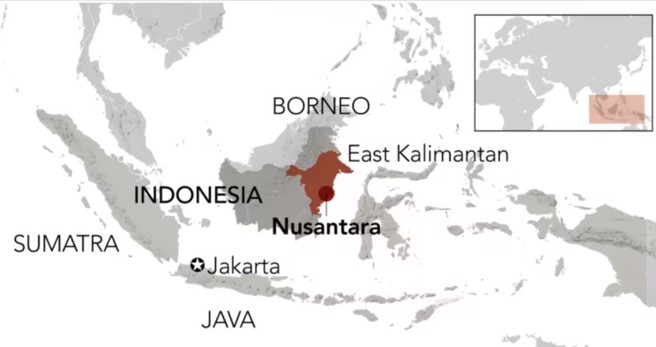 努山塔拉位在印尼中部，迁都计画被视为可平衡该国城乡差距。（翻摄画面）