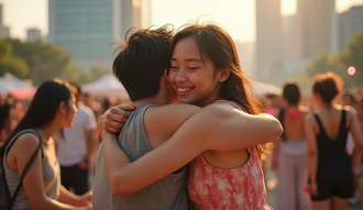 淡水捷运站旁Free Hugs传性骚　歷史系毕业生「偷摸胸」惨了