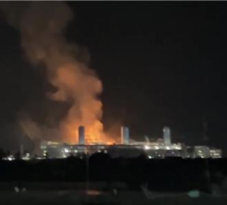 興達電廠火災！天然氣管線燃燒　消防局緊急應變