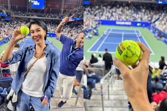 56歲徐曉晰美網首秀驚喜！上萬觀眾中幸運接到弗里茨簽名球