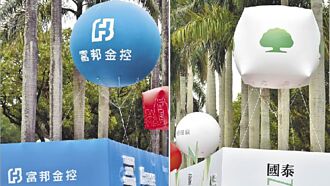 富邦金、國泰金年增翻倍 單月賺破百億