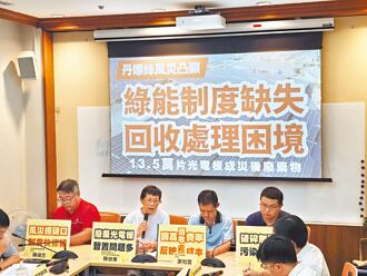 廢光電板之亂 環團：回收費率太低