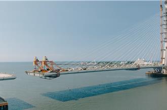 陳世凱視察淡江大橋 透露賴清德9／16將出席合龍儀式