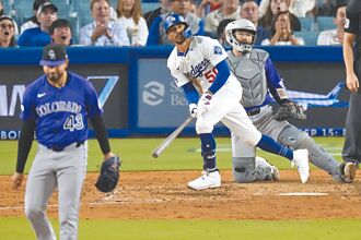 MLB》貝茲敲滿貫炮 助道奇橫掃洛磯