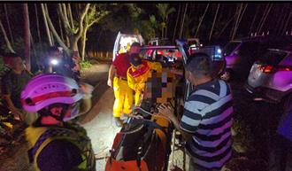 開車上山採野菜不慎墜落30米深邊坡    花蓮男樹枝卡住命大獲救