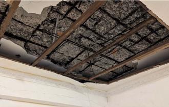 又来！基隆天花板崩落「第2起」 外籍移工惊逃保命