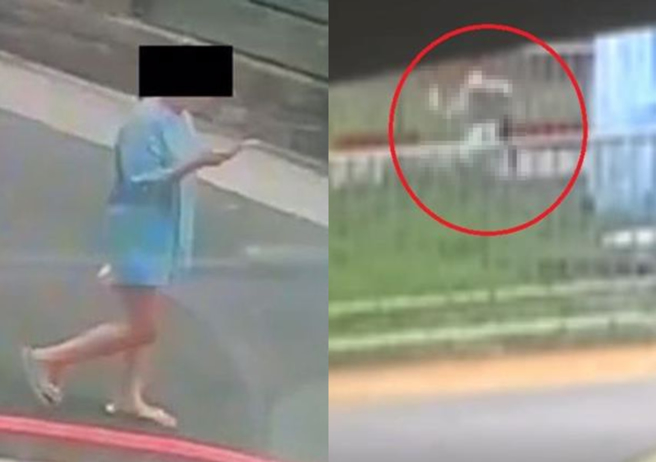 台中女大生（左图）遭17岁角头小弟男友乱刀砍死。（翻摄画面）