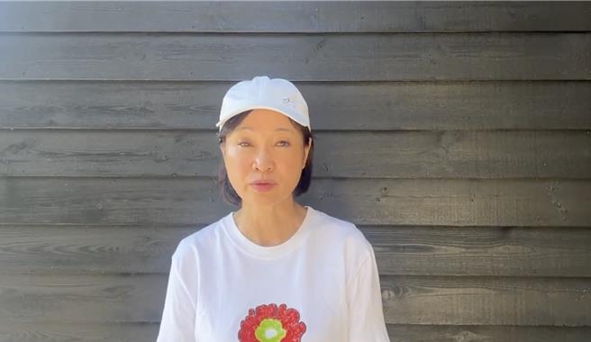 立委柯志恩秀出新的关键影片，她说，陈情民眾看不下去她一再被抹黑，提供今年6、7月在美浓大峡谷新吉洋段案场内，好几部怪手狂挖农地良土，一整排砂石车等将土方载运，却未见任何执法单位。（柯志恩办公室提供）