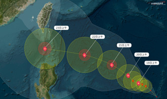 颱風下周二、三最接近 粉專警告雨勢強勁 5地逃不掉