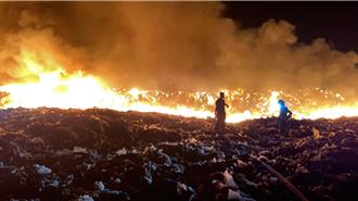 高溫惹禍？竹縣新豐掩埋場垃圾沼氣自燃 濃煙飄散影響3區域