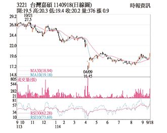 熱門股－台嘉碩 續戰波段高點