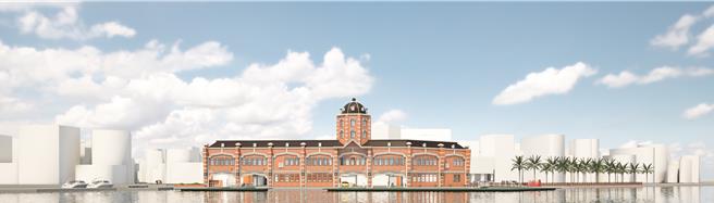 旗津輪渡站改造後改造後模擬圖。（輪船公司提供／洪靖宜高雄傳真）