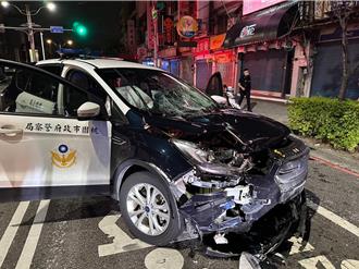 男子拒檢逃逸逆向闖紅燈13次 撞警車遭逮