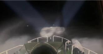 陸船颱風夜越界金門捕撈 海巡摸黑逆浪出擊驅離