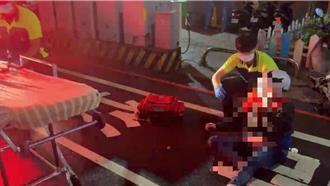 「基隆GTA」廂型車撞飛女騎士肇逃    再撞汽機車後駕駛棄車落跑