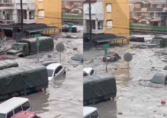 影》光復鄉淹慘了！車輛漂浮滅頂  救災軍卡也被沖走