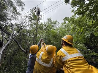 強颱樺加沙釀屏東6268戶停電！台電人員「徒步搶修」