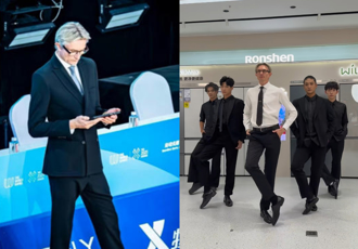 法拉利裁判跳爆紅「掃腿舞」！九頭身網讚：不用腿長特效