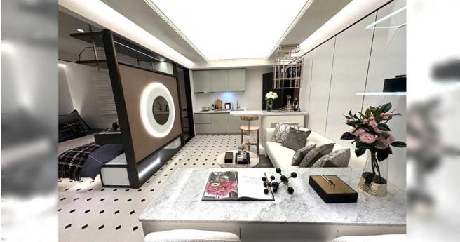 「杜拜藝術館」主打雙巨蛋新地標，主力15~22坪，1+1房16.31坪總價2388萬起。（圖／科達建築提供）