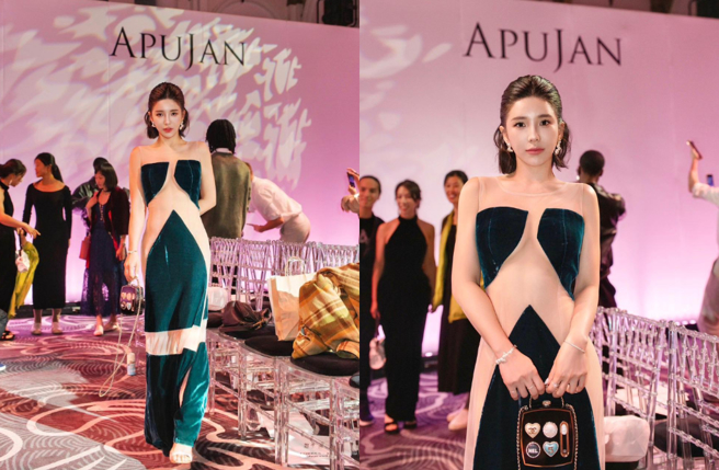 壯壯超狂透視戰袍初登倫敦時裝週。（圖／壯壯提供）