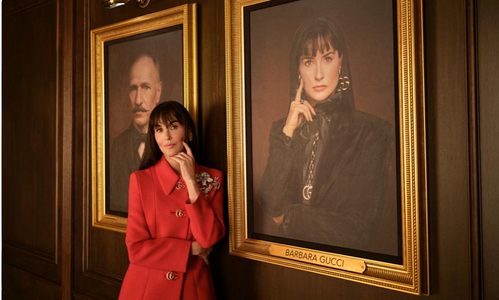 黛咪摩爾在Gucci製作的《The Tiger》中飾演Barbara Gucci 。(GUCCI提供)