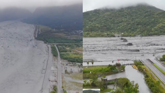 花蓮光復鄉變泥海！畫面直擊馬太鞍溪「洪流暴走瞬間」