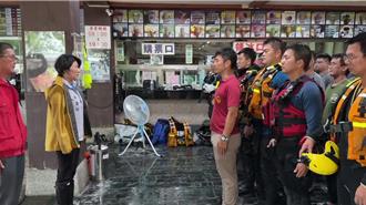 饒慶鈴率隊赴花蓮光復鄉 台東救難團隊接力救災