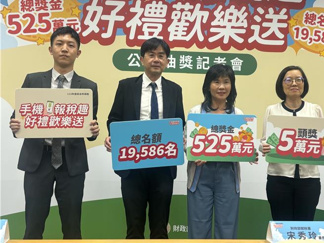 财政部举行手机报税抽奖(图／吴静君摄)