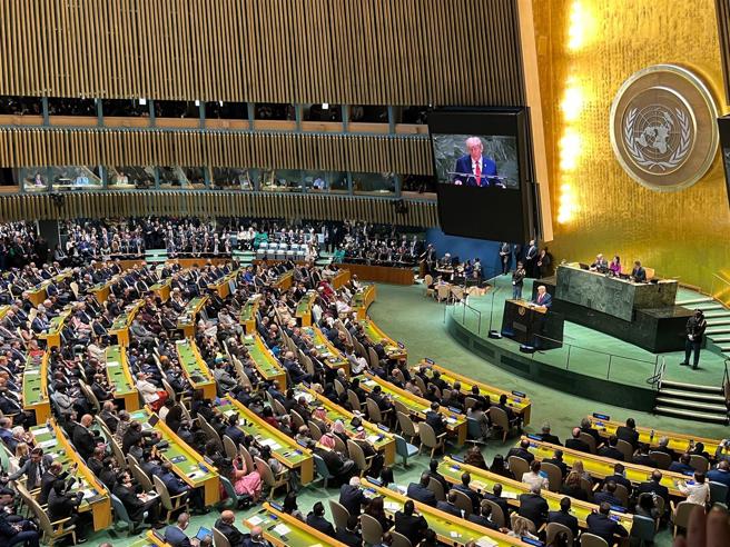  川普23日在联合国大会发表演说，传达对国际事务观点。
（达志影像／美联社）